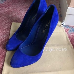 Sergio Rossi Donna Pino in royal dusk size 38